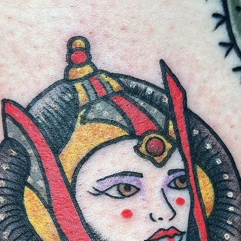 Andy Essenter on Instagram: "Princess Padme Darth Vader’s  baby mama for a May the 4th tattoo #maythe4thbewithyou #maythe4thbewithyoutattoo #starwars #starwarstattoo #tattoo #padme #princesspadmé" Padme Amidala Tattoo, Amidala Tattoo, Princess Padme, Padme Tattoo, Padme Amidala, Star Wars Tattoo, May The 4th, May The 4th Be With You, Baby Mama