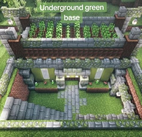 Minecraft Underground, Minecraft Starter House, Minecraft Create, Case Minecraft, Underground House, Minecraft House Plans, Minecraft Farm, Bangunan Minecraft, Minecraft Cottage