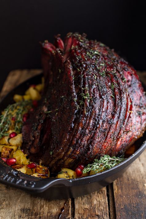 Chipotle Pineapple Jerk Glazed Ham | halfbakedharvest.com @hbharvest Precooked Ham, Christmas Ham Recipes, Ham Glaze Recipe, Christmas Ham, Glazed Ham, Easter Dinner Recipes, Ham Glaze, Pork Ham, Baked Ham