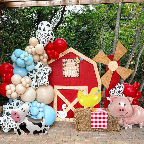 PRICES MAY VARY. Farm balloon arch kit Farm balloon arch kit Farm Party Games, Farm Party Decorations, Animal Themed Birthday Party, Zoo Birthday Party, Cow Birthday Parties, Barnyard Birthday Party, Farm Birthday Invitation, Board Party, Farm Baby Shower