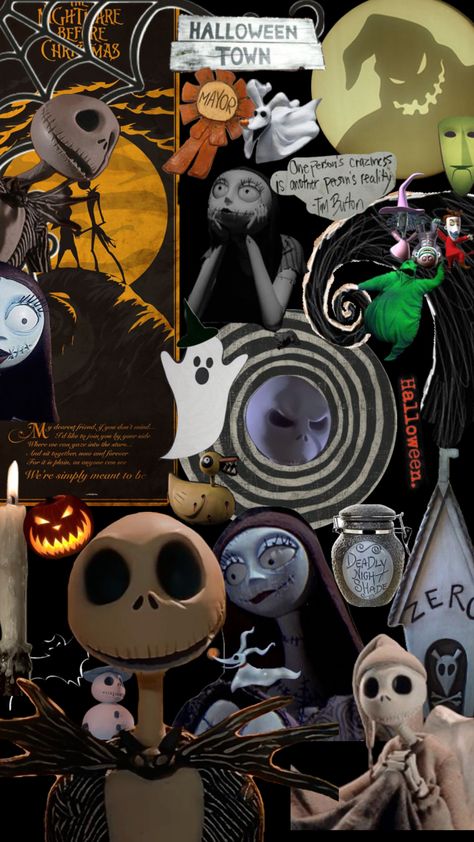 #nightmarebeforechristmasaesthetic #wallpaper #halloween #halloweenwallpaper Wallpaper Backgrounds Collage, Macbook Wallpaper Aesthetic Collage, Nightmare Before Christmas Images, Halloween Lock Screen, Wallpapers Collage, Wallpaper Aesthetic Collage, Halloween Things To Do, Nightmare Before Christmas Pictures, Macbook Wallpaper Aesthetic