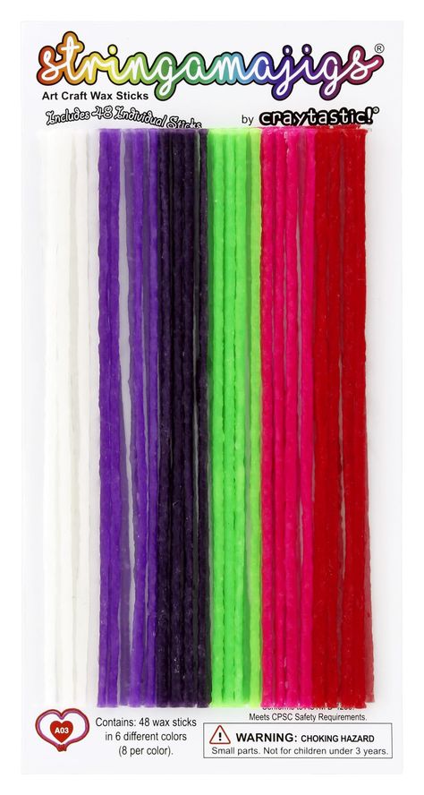 PRICES MAY VARY. Stringamajigs Retail Package INCLUDES: 1 Pack of 48 Stringamajigs and instructions - Colored Wax Covered Yarn Sticks, 6 inches long | Comes in 6 vibrant colors. Blue, Black, Green, Yellow, Red, and Orange. SPARK CREATIVITY: Fun and entertaining for all ages, early learning children to adults and even seniors. Bend and twist to create and sculpt your favorite animals, creatures, or twist around your pencil for a cool pencil topper! Kids can outline doodles and drawings to make a Outline Doodles, Yarn Sticks, Neon Crafts, Pencil Toppers, Spark Creativity, Favorite Animals, Easy Craft Projects, Neon Art, Craft Stick Crafts