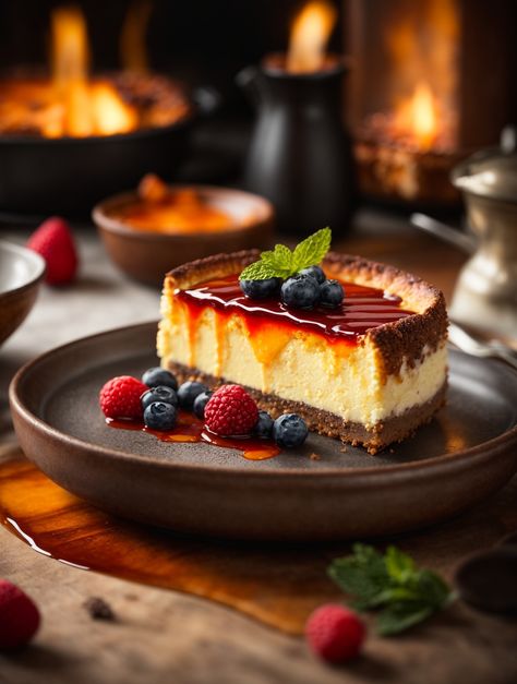 PhotoReal Recipe of the best Burnt Basque cheesecake Haute cui 3 Cheesecake Burnt, Burnt Basque Cheesecake, Basque Cheesecake, Dessert Plating, Cheese Dessert, Cheesecake, Concept Art, Plating, Cheese