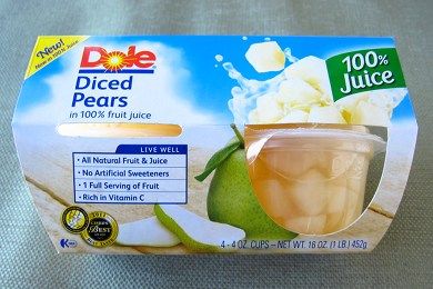 dole fruit diced pears Dole Fruit Cups, Healthy Packaged Snacks, Healthier Snacks, Healthy Packed Lunches, Healthier Food, Fruit Cups, Care Packages, Survival Food, Healthy Snacks For Kids