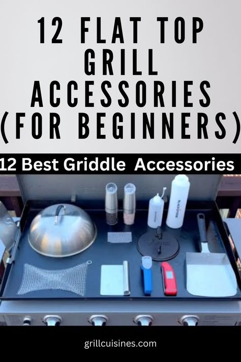 As an ardent griller, I have always wanted to stay up to date with the best flat top grill accessories for my grill. There are so many ways to cook on a flat top grill and so many types of flat top grill available on the market that it is only fair to have a specialized flat top accessories kit for each type of grilling experience. #flattopgrillaccessories #grillaccessories #griddleaccessories Pizza On Blackstone Griddle, Pizza On Blackstone, Best Griddle, Outdoor Griddle Recipes, Griddle Cooking Recipes, Making Pizza Dough, Outdoor Cooking Recipes, Blackstone Grill, Cooking Stone