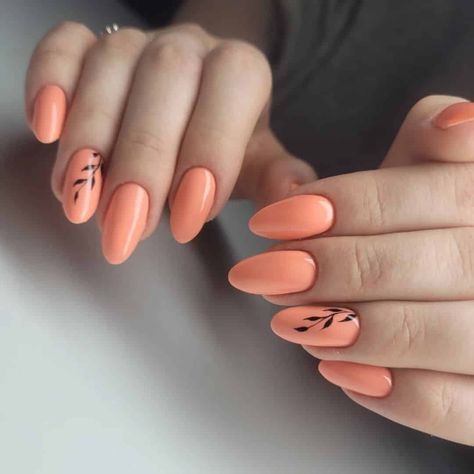 The Most Popular Peach Nails to Inspire You Nail Designs Peach Color, Nail Designs Peach, Uñas Color Coral, Salmon Nails, Peach Acrylic Nails, Peach Nail Art, Peach Colored Nails, Summer Gel Nails, Peach Nails