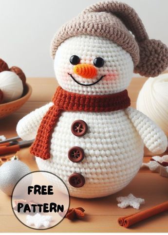 Free Crochet Snowman Winter Amigurumi Pattern Snowman Ornament Crochet Patterns Free, Crochet Christmas Ornaments Free Ideas, Snowman Amigurumi Pattern, Crochet Snowman Free Pattern Snow Man, Crochet Christmas Crafts Free Patterns, Christmas Crochet Snowman, Arugami Crochet Pattern Free Christmas, Easy Crochet Snowman, Free Crochet Christmas Patterns Simple