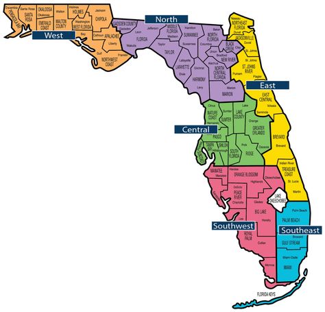 Florida Map - Florida Baptist Convention | FBC Florida Images, Florida Map, Map Of Florida, Pensacola Florida, West Bay, America Map, County Map, New River, Usa Map