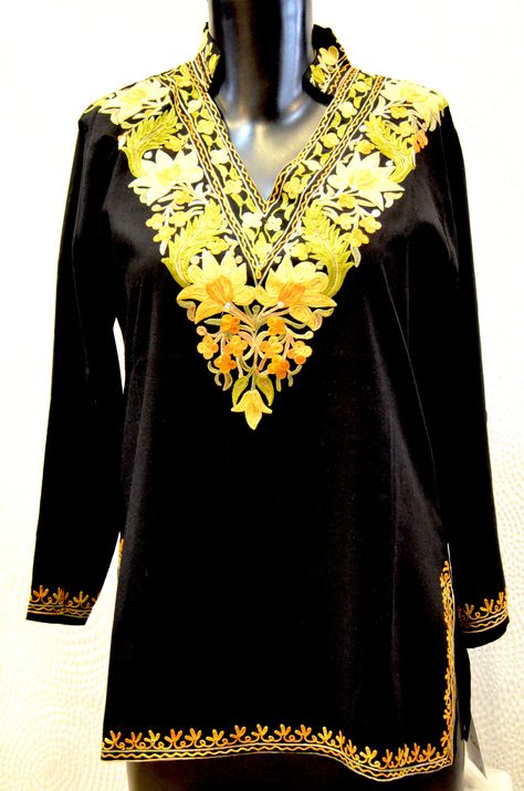 Lovely new kashmiri embroidery kurtis just in !! #kurti #kashmiri #black