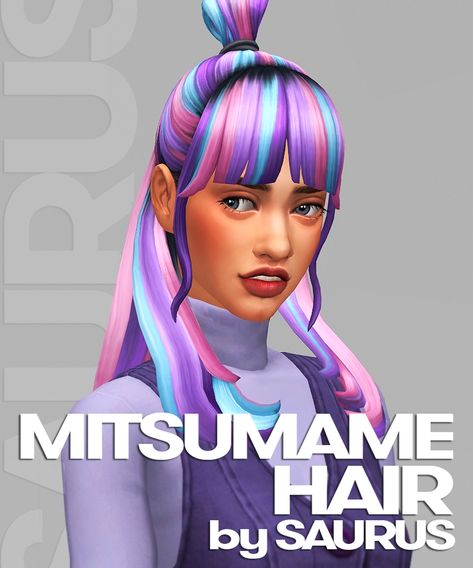 Sims 4 Rainbow Hair, Dream Shower, The Sims 4 Download, Sims 4 Collections, Sims Hair, Sims 4 Cc Finds, Ts4 Cc, Long Straight Hair, Sims 4 Clothing