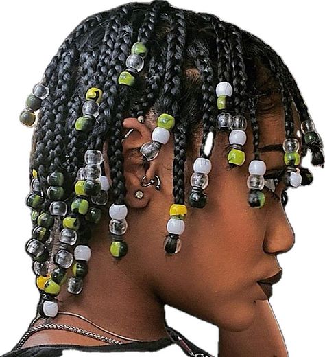 Woc Hairstyles, Underlights Hair, Twisted Hair, Braiding Styles, Natural Braids, Protective Hairstyles Braids, Short Braids, Braids With Beads, Easy Hairstyle