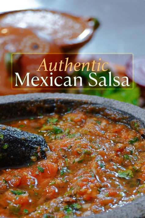 Molcajete Salsa Recipe, Authentic Salsa Recipe, Red Salsa Recipe, Mexican Salsa Recipe, Authentic Mexican Salsa Recipe, Authentic Mexican Salsa, Homemade Horseradish, Salsa Canning Recipes, Mexican Salsa Recipes