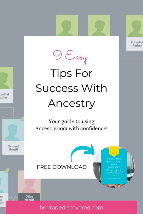 Are you overwhelmed or frustrated with Ancestry.com? If so, you're not alone. Check out my guide on 9 tips for being successful with Ancestry and learn how to use it for your genealogy research like a pro! Free Genealogy Records, Free Genealogy Sites, Genealogy Help, Genealogy Websites, Genealogy Book, Being Successful, Genealogy Resources, Genealogy Free, Genealogy Records