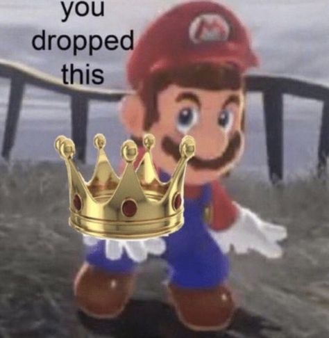 You Drop This King, Congratulations Meme, King Meme, Reaction Pic, Wrong Number, Mario Party, Mario And Luigi, Im Going Crazy, Cartoon Profile Pics