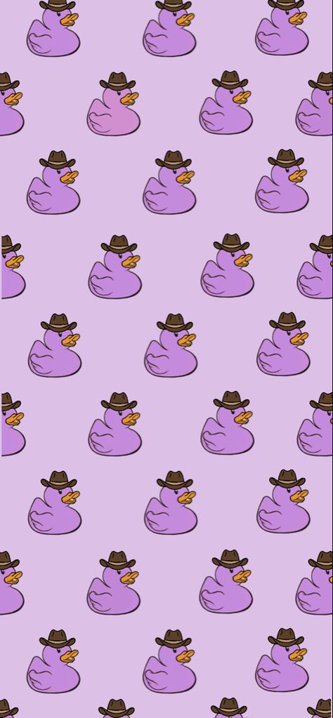 Rubber Ducky Wallpaper Iphone, Rubber Ducky Wallpaper, Purple Duck Wallpaper, Purple Western Wallpaper, Rubber Duck Wallpaper Iphone, Purple Cowgirl Aesthetic, Pink Duck Wallpaper, Duckie Wallpaper, Green Aesthetic Vision Board