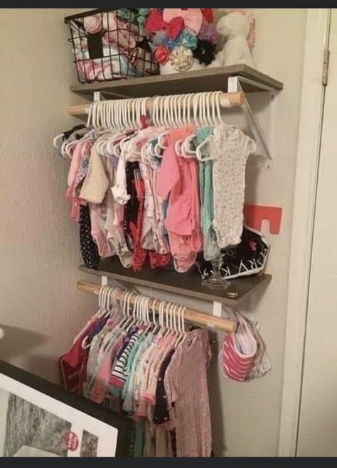 Shared Nursery With Parents, Baby Closet Organization, Baby Nursery Organization, Baby Room Organization, Baby Storage, Girl Nursery Room, Baby Closet, Baby Sleep Problems