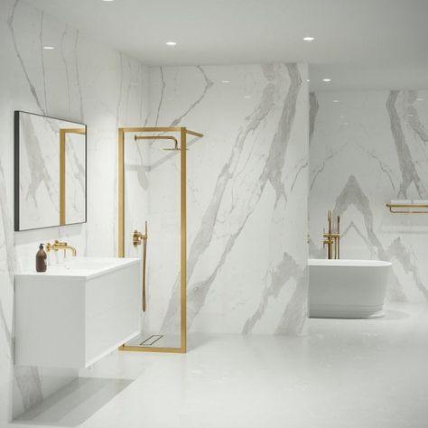 Gold Taps, Showers, Stone Basins & Baths by Lusso