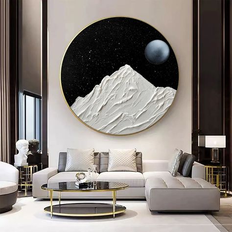 Black and White Textured Wall Art Black Abstract Art Black - Etsy Ocean Wave Painting, Painting Textured Walls, Ocean Waves Painting, Circle Canvas, Wabi Sabi Wall, Wabi Sabi Wall Art, Wave Painting, Black And White Painting, Black Artwork