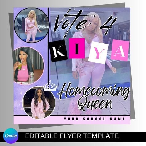 Homecoming Flyer Social Media Flyer Homecoming Queen Flyer - Etsy Homecoming Flyer Ideas, Homecoming Campaign, Homecoming Poster Ideas, Homecoming Posters, Homecoming Queen, Social Media Flyer, Prom Queen, Flyer Ideas, Campaign Posters