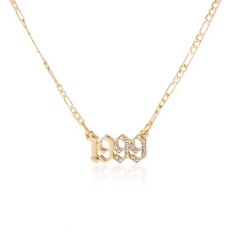 PRICES MAY VARY. ♥ [BIRTH YEAR NECKLACE] The gold birth year necklace is elaborated to give you a meaningful necklace with perfect details.You may select 10 year charms here for now, 1996,1997,1998,1999,2000,2001,2002,2003,2004,2005.If you need more other birth year necklace, pls contact us freely, we will consider to make and add to our store. ♥ [HIGH QUALITY MATERIAL ] The birth year necklace is with high quality 18K plated gold, and fine brass chain.It is beautiful and will not deform.It is p Year Necklace, Meaningful Necklace, Number Necklace, Friendship Jewelry, Crystal Pendant Necklace, Anniversary Dates, Birth Year, Necklace Crystal, Crystal Necklace Pendant