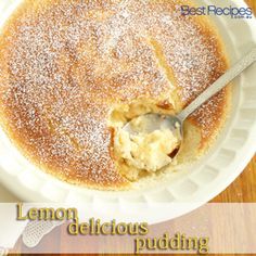 Lemon delicious pudding. #lemondessert #dessert #recipe #pudding Lemon Delicious, Dessert Pies, Self Saucing Pudding, Custard Pudding, Australia Food, Bread And Butter Pudding, Tomato Pie, Lemon Pudding, Lemon Recipes