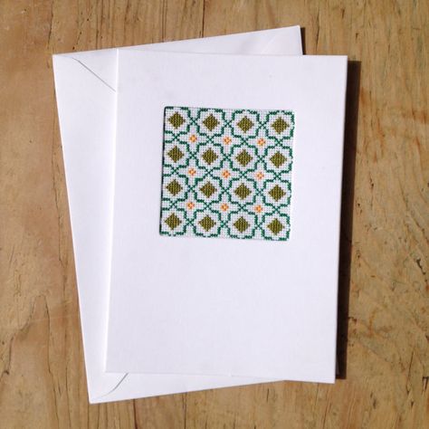 cards Islamic Embroidery, Moroccan Tile Design, Moroccan Tiles Pattern, Card Greetings, Tiles Pattern, Moroccan Tiles, Cross Stitch Cards, Moroccan Tile, Islamic Design