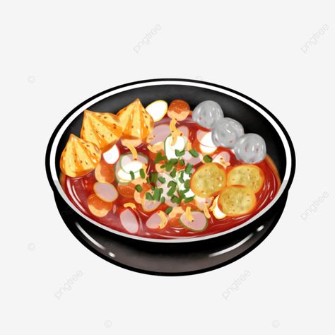 Spicy Food Illustration, Imagine Spicy, Asian Soup Noodle, Food Spicy, Soup Noodles, Spicy Soup, 17 Agustus, Food Street, Asian Soup