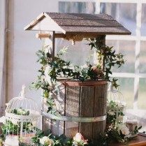 Rustic Wishing Well Wedding Wishing Well Ideas, Diy Wishing Wells, Well Ideas, Wishing Well Wedding, Wedding Post Box, Wedding Wishing, Wedding Card Holder, Card Box Wedding, Wishing Well