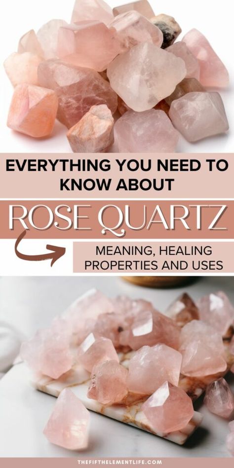 Rose Quartz: Meaning, Healing Properties and Uses – Hello-Fearless What Is Rose Quartz Good For, Rose Quartz Stone Meaning, Rose Quartz Healing Properties, Rhodochrosite Aesthetic, Rose Quartz Crystal Meaning, Quartz Crystal Meaning, Green Witchery, Rose Quartz Meaning, Rose Quartz Properties