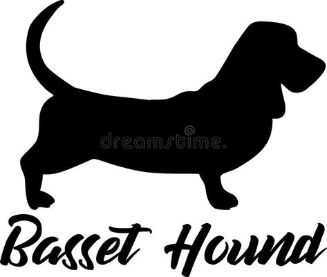 Basset hound silhouette real word. Basset hound silhouette real with word vector illustration Basset Hound Silhouette, Word Illustration, Skull Art Drawing, Dog Silhouette, Outdoor Sculpture, Basset Hound, Skull Art, Dog Art, Art Drawing