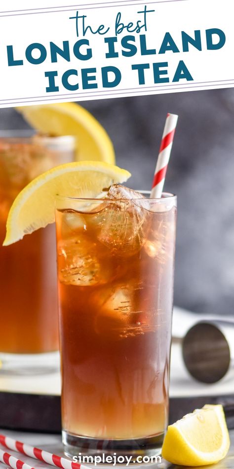 The combinations in this Long Island Iced Tea make it magical! If you haven't had one of these amazing cocktails since college, grab this recipe and save it. You are going to want to give this a try! Long Island Iced Tea Recipe Best, Long Island Cocktail, Spiked Drinks, Long Island Iced Tea Recipe, Long Island Tea, Long Island Iced Tea Cocktail, Tea Cocktail Recipes, Iced Tea Recipe, Special Drinks