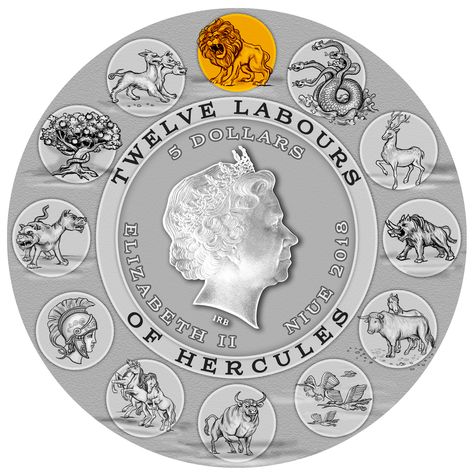 Mint of Poland debuts a new mythology series based around the 12 labours of Hercules - AgAuNEWS Hercules 12 Labors Tattoo, 12 Labors Of Hercules, Hercules Tattoo, Labors Of Hercules, Geometric Line Tattoo, Nemean Lion, Story Tale, Seven Knight, Zeus And Hera