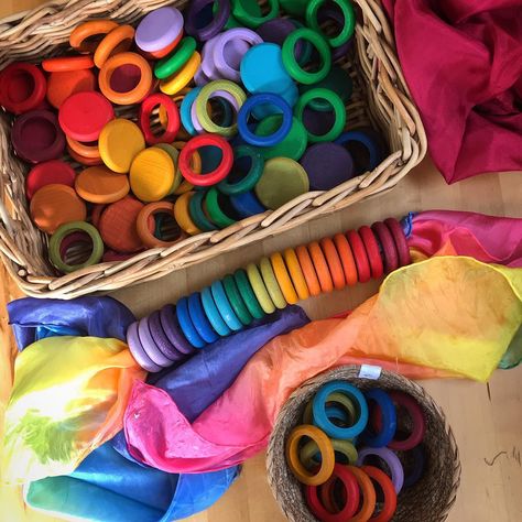 AMY on Instagram: “A simple little activity to keep busy hands occupied for a while 🤞🏼🌈💕. ~ I have gave Arthur some threading work while I get my knitting…” Play Silks, School Play, Tot School, Rainbow Glitter, Imaginative Play, Threading, Childcare, I Got This, Montessori