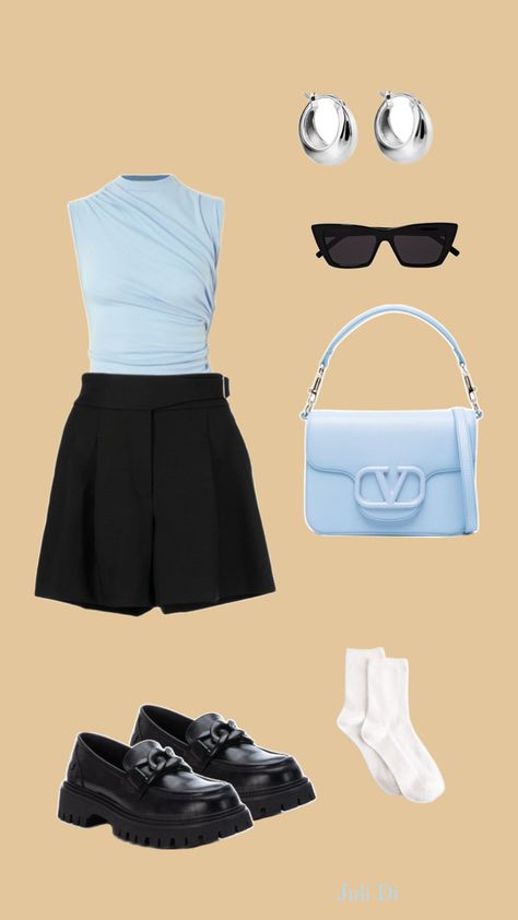 Sky blue outfit inspiration 🫧 Sky Blue Outfit, Casual Outfit Idea, Fall Outfits For School, Trouser Outfit, Outfit Inspo Casual, Blue Outfit, Urban Outfits, Outfit Idea, School Outfits