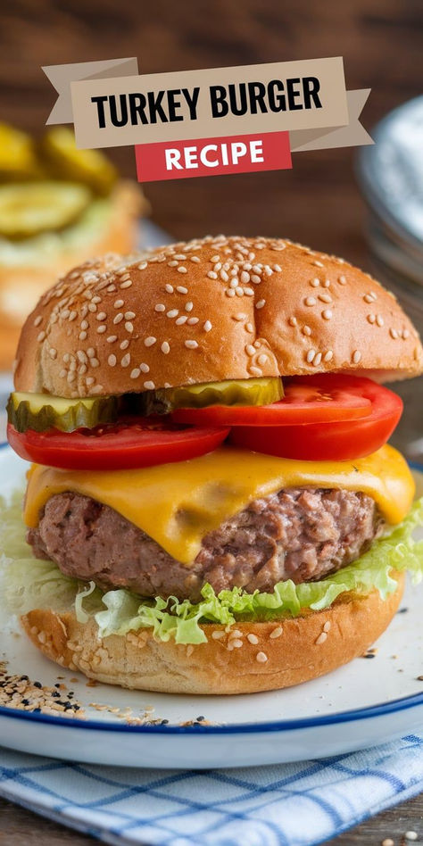 This Turkey Burger recipe is juicy, flavorful, and healthy! Lean ground turkey seasoned to perfection and grilled for a delicious burger that’s perfect for any occasion. Ground Turkey Burger Recipes Healthy, Ground Turkey Burgers Recipes, Turkey Burger Seasoning, Burger Recipes Healthy, Ground Turkey Seasoning, Turkey Burger Recipes Healthy, Ground Turkey Burgers, Turkey Seasoning, Turkey Burger Recipe