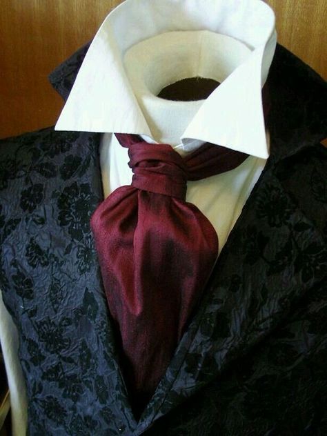 Mens Cravats, Cravat Tie, Dupioni Silk, Victorian Clothing, Fashion Korean, Gentleman Style, Fancy Outfits, Character Outfits, Historical Fashion