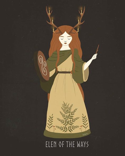 Elen of the Ways. Goddess in Celtic mythology, protectress of the pathways; whether they are physical, mental, or spiritual paths. She is… Elen Of The Ways, Female Reindeer, Greek Goddess Art, Male Deer, Animal Movement, World Mythology, Nature Goddess, Ancient Goddesses, Pagan Art