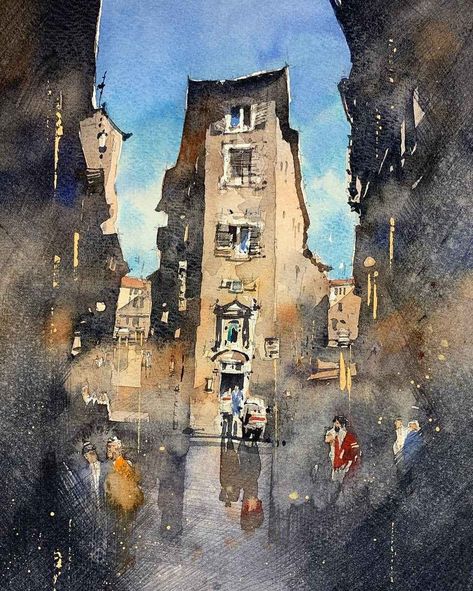 Iain Stewart Painting Florence Streets, Iain Stewart, Watercolor Paintings For Sale, Water Colours, Tableau Art, Cityscape Painting, Watercolor Walls, Butterfly Watercolor, Watercolor Wall Art