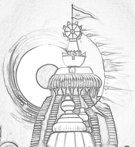 Jagannath Lord Sketch, Jagannath Drawing Pencil Sketch, Jagannath Temple Drawing, Jagannath Sketch, Jagannath Drawing, Jagannath Ji, Krishna Sketch, Aesthetic Doodles, Temple Drawing