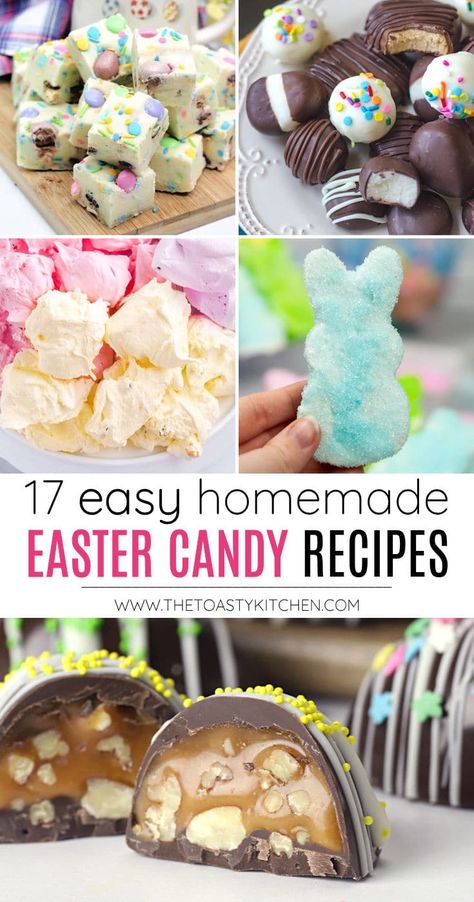 Homemade Easter Treats For Kids, Easter Candies Homemade, Easter Recipes Ideas Desserts, Dye Free Easter Candy, Homemade Easter Cookies, Easter Basket Treats Homemade, Easter Fudge Easy, Homemade Easter Chocolates, Candy Easter Eggs