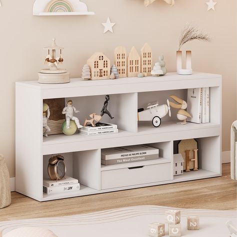 Toy Storage Organizer 5 Cubes Kids Bookshelf - Bed Bath & Beyond - 39940134 Toy Storage Shelves, 2 Shelf Bookcase, Decorative Bookshelves, Organizing Books, Bookshelf Bed, Toy Storage Organizer, Kids Bookshelf, Decorative Shelving, Toy Storage Bins