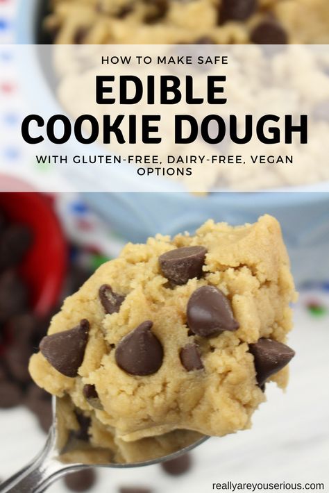 how to make edible cookie dough Edible Cookie Dough Recipe For Two, Healthy Edible Cookie Dough Recipe, Edible Cookie Dough Recipe For One, Cookie Dough Chocolate Chip, Soy Free Desserts, Edible Chocolate Chip Cookie Dough, Reduce Sugar Cravings, Edible Cookie Dough Recipe, Healing Recipes