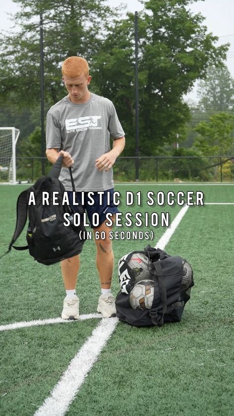 A REALISTIC D1 Soccer solo training session 🎥 follow for the full session 💪 ••• #football #soccer #ncaa #soccerdrills | Division One Fitness LLC | Division One Fitness LLC · Original audio Solo Soccer Training, D1 Soccer, Soccer Drills, Soccer Training, 60 Seconds, Football Soccer, Ncaa, Division, Soccer