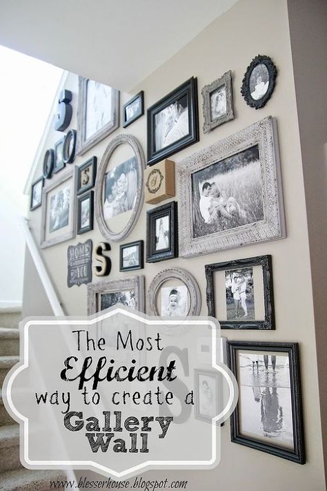 The Most Efficient Way to Create a Gallery Wall - I'm a tease. There, I admit it. I told y'all I was ready to share our gallery wall at the beginning of last we… Photowall Ideas, Picture Gallery Wall, Perfect Gallery Wall, Photo Wall Gallery, Family Wall, Wall Gallery, Small Wall, Hanging Pictures, Wall Artwork