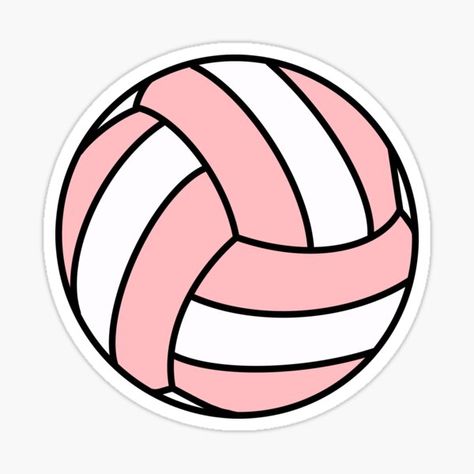 Volleyball Pfp, Pink Volleyball, Pfp Tiktok, Volleyball Wallpaper, Love Volleyball, Ball Aesthetic, Preppy Stickers, Tiktok Aesthetic, Easy Pixel Art