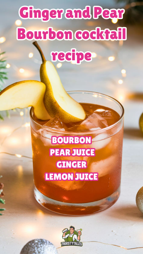 "Discover the perfect blend of flavors with our Ginger and Pear Bourbon 
cocktail recipe! This unique cocktail combines the warmth of bourbon with 
the refreshing taste of ginger and pear, making it an ideal choice for fall 
gatherings. Perfect for those looking to elevate their mixology game, this 
Pear Bourbon cocktail is a must-try. Explore more unique cocktail recipes 
and fall smoothies that highlight the deliciousness of pear cocktails. 
Cheers to a delightful autumn sip!" Pear Bourbon Cocktail, Fall Smoothies, Unique Cocktail Recipes, Bourbon Sour, Pear Cocktails, Bourbon Cocktail Recipe, Smoked Cocktails, Ginger Cocktails, Pear Ginger