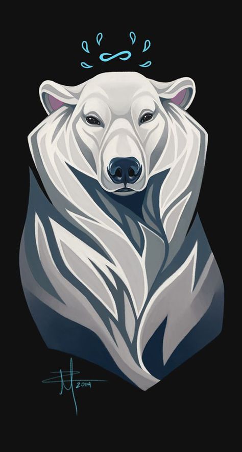 Cool Bear Drawings, Spirit Bear Drawing, Polar Bear Sketch, Bear Illustration Art, Bears Drawing, Fantasy Bear, Grizzly Bear Art, Cartoon Polar Bear, Polar Bear Tattoo