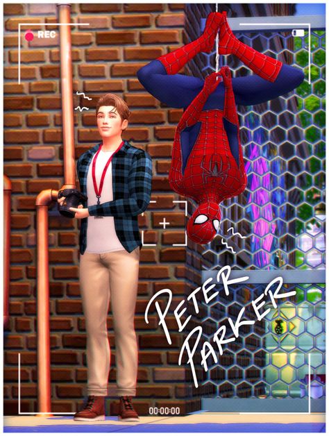 Sims 4 Superhero Poses, Sims 4 Cc Gwen Stacy, Ts4 Spiderman Cc, Spider Man Sims 4 Cc, Sims 4 Cc Miles Morales, Spiderman Sims 4 Cc, Spiderman Poses, 4 Hairstyles, 4 Poses