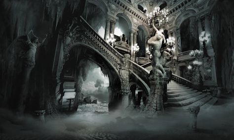 creepy place Goth Aesthetic Wallpaper, Gothic Homes, Art Noir, Gothic Wallpaper, Gothic Furniture, Gothic Metal, Metallic Wallpaper, Matte Painting, Gothic Architecture