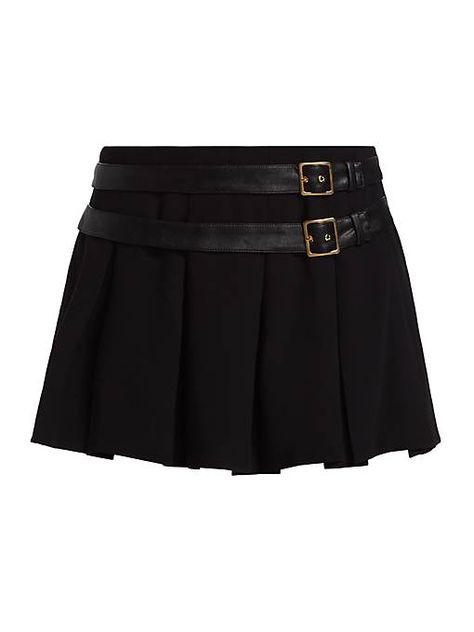 Sanders Belted Skort Cloth Collection, Amanda Uprichard, Cute Skirts, Kpop Outfits, Black Skirt, Sanders, 90s Fashion, Saks Fifth, Saks Fifth Avenue